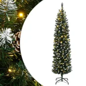 Vidaxl Umetna ozka novoletna jelka 150 LED diod 120 cm