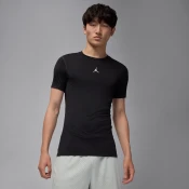 Nike Jordan Sport Mens Dri-FIT Short-Sleeve Base Layer Top - Black - Polyester/Elastane - 50% Recycled Polyester