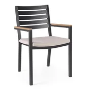 Antracitno siva metalna vrtna stolica Henna – Bizzotto