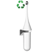 ECOLORED stenska straniščna ščetka, ABS, bela - Bela - 92x480x113 mm - MARPLAST - ECOLORED - 24 - Plastika - Lepilo - Drugo - Ščetka za stranišče - Krožni - 92 - 480 - 113 - 14