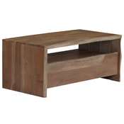 Stolic za kavu od masivnog bagremovog drva 90 x 50 x 40 cm sivi