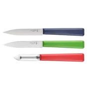 3-piece knife set, stainless steel, Les Essentiels - Opinel