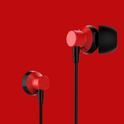 In-Ear ušesne slušalke RM-512, 3.5mm AUX, Remax, 1.2m, rdeča