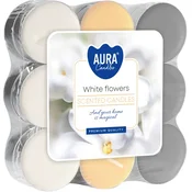 AURA Dišeče sveče WHITE FLOWERS WARMER 18 kosov