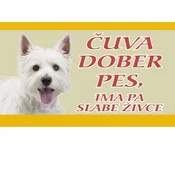 Tabla Pozor pes – različne pasme -