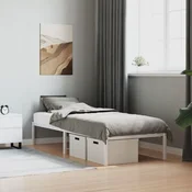 shumee vidaXL Kovinski posteljni okvir bel 80x200 cm