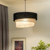 Duolla Visoka svetilka Trio, črna/siva/bela, tekstil, O 45 cm - Dnevna soba/jedilnica - Sodobni - črna, siva, bela - Tkanine/tekstil