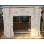 Casa Padrino luxury baroque marble fireplace surround white 190 x H. 142 cm