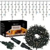 Springos novoletna zavesa 300 LED 3000+6500 FLASH 12+2,5m