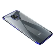 WOZINSKY prozoren barvni gel ovitek za Xiaomi Redmi Note 9 moder