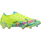PUMA ULTRA NITRO™ 7 ULTIMATE ADVANCED LEVEL FG Football Boots Unisex, Women, White/Blue Glimmer/Pink Glimmer, 45