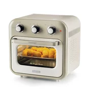 Ariete 3-in-1 Air Fryer and Mini Oven Vintage Beige (white/beige, 1,350 watts, 16-liter cooking space, with viewing window)