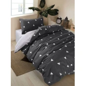 Lessentiel Maison Set posteljina Geometrik, 160x240 cm, Antracit