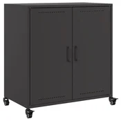 Vidaxl Komoda črna 68x39x72 cm jeklo