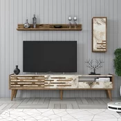 Hanah Home TV komoda sa policama Valensiya, 180x35x45 cm, Bela-orah