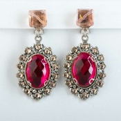 BRANIC JEWELRY Minduše sa ciklama kristalima Barbara