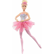 Mattel Barbie Svetleča čarobna balerina z rožnatim krilom