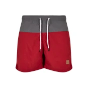 Mens Block Swimsuit Grey/Red