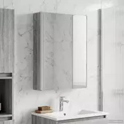 vidaXL Kopalniška ogledalna omara Siva Sonoma 43 x 11,5 x 60,5 cm
