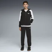 PUMA Essentials Block Hooded Tracksuit Youth, Clothing, Black, 7-8Y