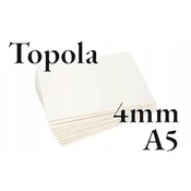 ONLY Topolova vezana plošča 4 mm A5 8 kosov