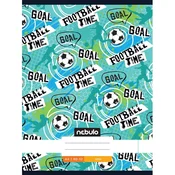 Nebulo: Spet zvezan navaden zvezek s napisom Football time 80-32 A/4