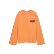 Pull&Bear Majica čokolada / temno oranžna