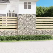 Gabionska košara s lukom 150x50x180/200 cm pocincano željezo