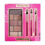 MAKEUP REVOLUTION Set za šminkanje, Shimmer glam, 4 proizvoda