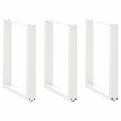 Noge za blagovaonski stol U-oblik 3 kom Bijele 70 x (72-73) cm Celik