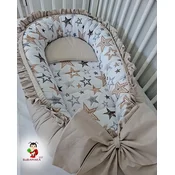 Bubamara037 Gnezdo za bebe sa karnerom Braon zvezde, Bež