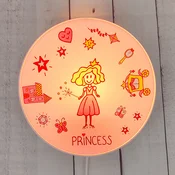 Niermann Standby Stenska svetilka Princess s stikalom in vtičem - otroška soba - roza - Plastika