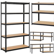springos Kovinski regali s 5 policami 180x90x40cm 875kg Kletna garaža, (21635742)