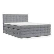 Siva boxspring postelja s prostorom za shranjevanje 180x200 cm Blend – Maison de Reve