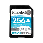 Kingston Canvas Go! Plus SD, R170MB/W90MB, 256GB, SDG3/256GB