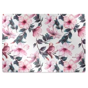 Decormat Podloga za zaščito tal Cvetje hibiskusa 140x100 cm 15 cm