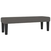 Vidaxl Klop siv 100x30x30 cm umetno usnje