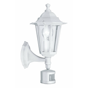 EGLO 22464 | Laterna8 Eglo zidna svjetiljka sa senzorom 1x E27 IP44 bijelo, prozirno