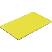 Gastro plastična deska za rezanje 60x40x3 cm, z utorom, rumena