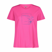 CMP WOMAN T-SHIRT, ženska majica za planinarenje, roza 38T6656