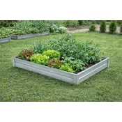 A raised bed, metal, galvanised