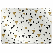 Decormat Podloga za zaščito tal Gold and black triangles 140x100 cm