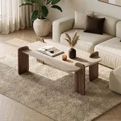 HANAH HOME Sto za dnevnu sobu Renard Travertine Venezia Walnut