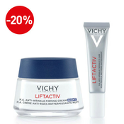 Vichy LIFTACTIV Protokol za punoću kože s 1,5% čiste hijaluronske kiseline (noćna i okoloočna njega)