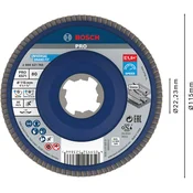 Lamelna brusna plošča PRO X571, 115 mm, G80, X-Lock