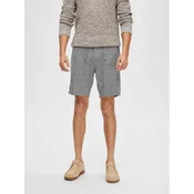Selected Homme Kratke hlače iz tkanine Slhregular-Brody 16087638 Siva Regular Fit
