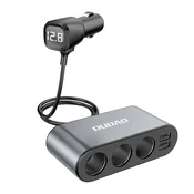 shumee Avtopolnilec 2x USB + razdelilnik vtičnice za vžigalnik 3x črn