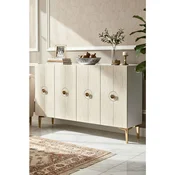 Hanah Home komoda Enlem 120, 120 cm, bela / travertin