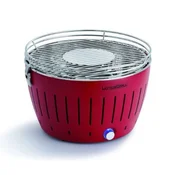 LotusGrill prenosni žar na oglje G-RO-34P (rdeča, premer 32 cm, peka brez dima)