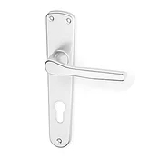 Okovje za vrata ACT Monet HR (F1), gonilka levo/krogla, Odprtina za cilindrični vložek PZ, AC-T F1 (srebrni aluminij), 72 mm